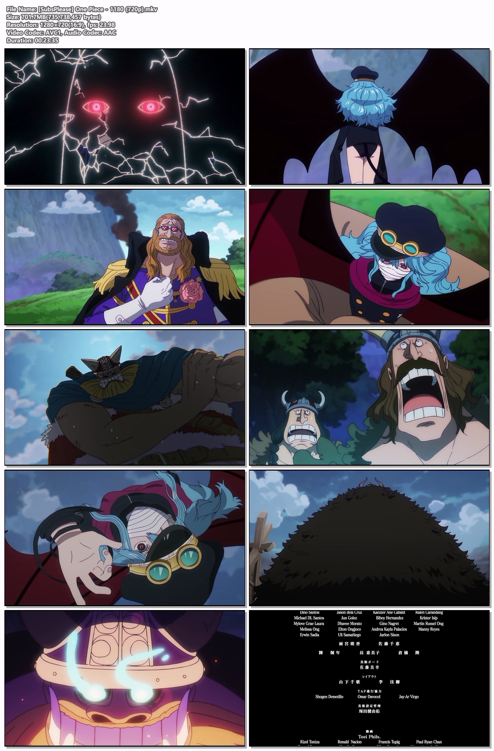 원피스(ONE PIECE) 1180화 [720p] [SubsPlease]