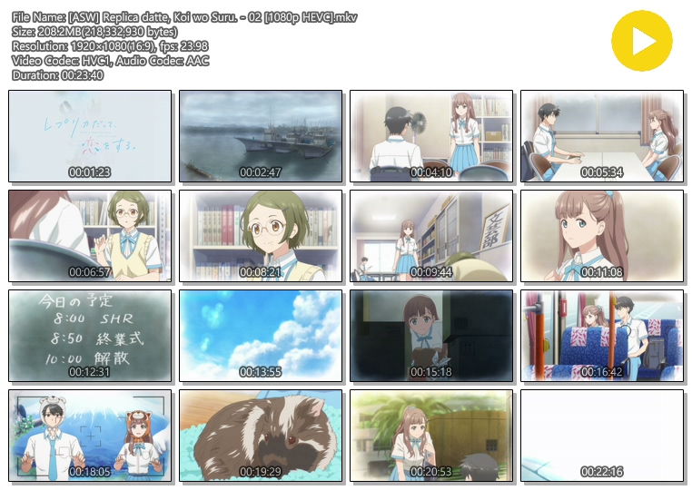 레플리카도, 사랑을 한다 02화 (2026) - Replica datte, Koi wo Suru. - 02 [1080p HEVC]