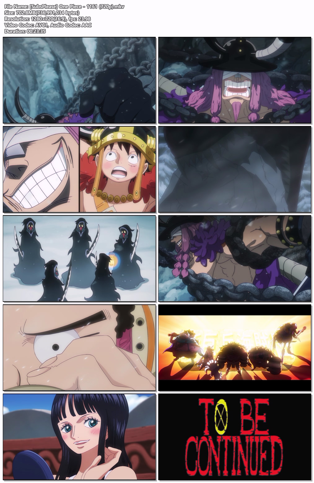 원피스(ONE PIECE) 1161화 [720p] [SubsPlease]
