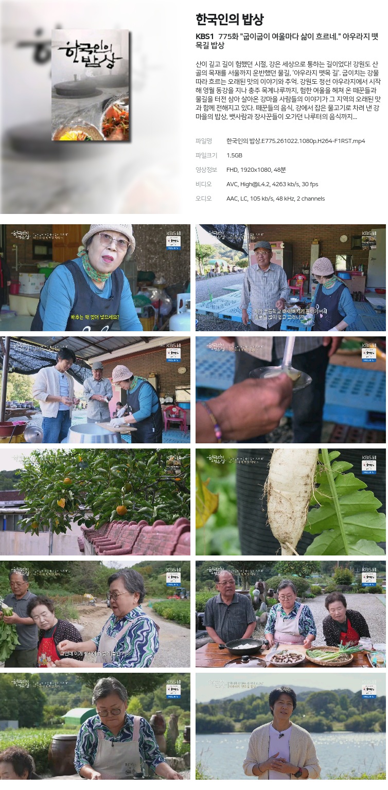 한국인의 밥상.E775.261022.1080p.H264-F1RST